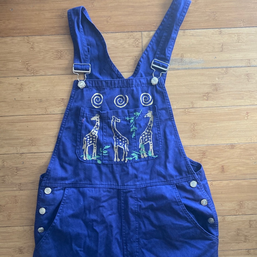 Blue Embroidered Jumpsuit